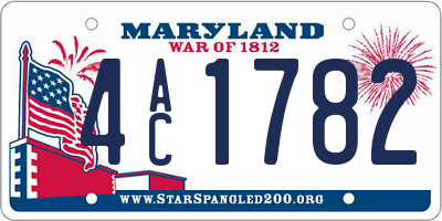MD license plate 4AC1782