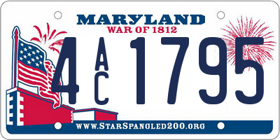 MD license plate 4AC1795