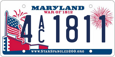 MD license plate 4AC1811