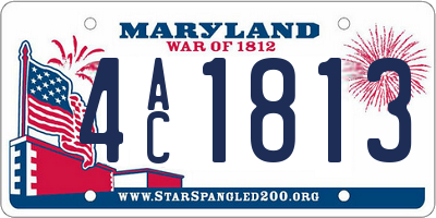 MD license plate 4AC1813
