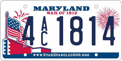 MD license plate 4AC1814