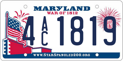 MD license plate 4AC1819