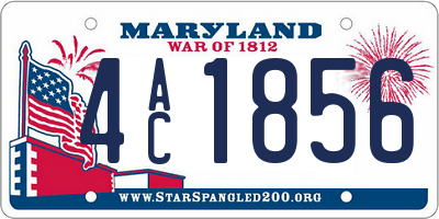 MD license plate 4AC1856