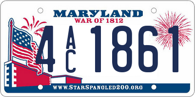 MD license plate 4AC1861