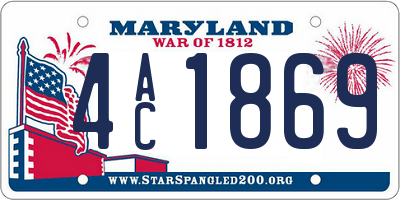 MD license plate 4AC1869