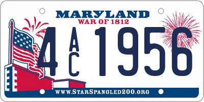 MD license plate 4AC1956