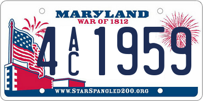MD license plate 4AC1959