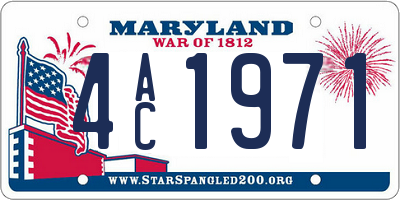 MD license plate 4AC1971
