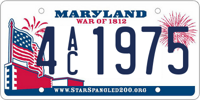 MD license plate 4AC1975
