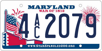 MD license plate 4AC2079