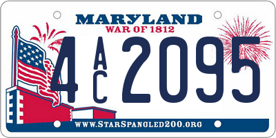MD license plate 4AC2095