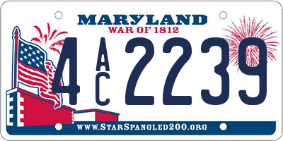MD license plate 4AC2239