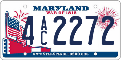 MD license plate 4AC2272
