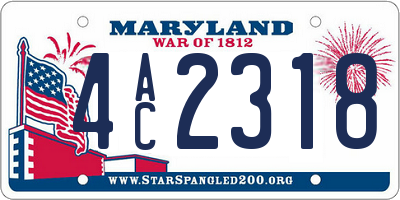 MD license plate 4AC2318