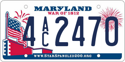 MD license plate 4AC2470