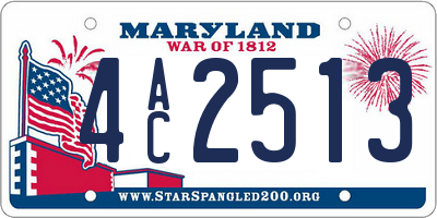 MD license plate 4AC2513