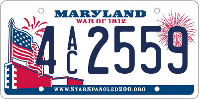 MD license plate 4AC2559