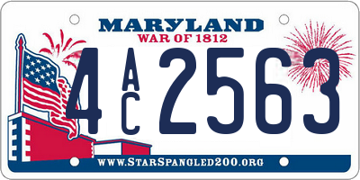 MD license plate 4AC2563