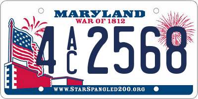 MD license plate 4AC2568