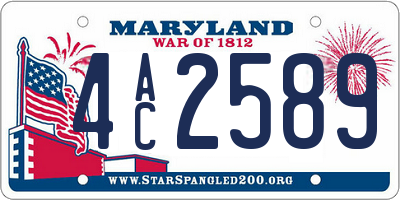 MD license plate 4AC2589