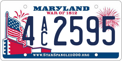 MD license plate 4AC2595