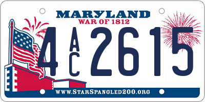 MD license plate 4AC2615