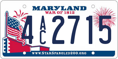 MD license plate 4AC2715