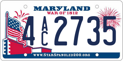MD license plate 4AC2735