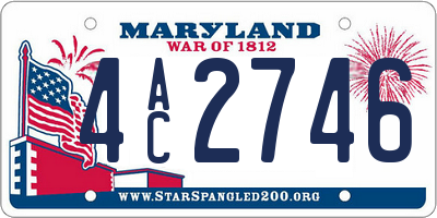 MD license plate 4AC2746