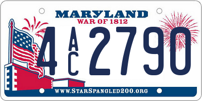 MD license plate 4AC2790
