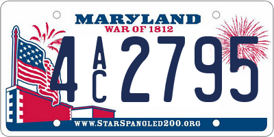 MD license plate 4AC2795