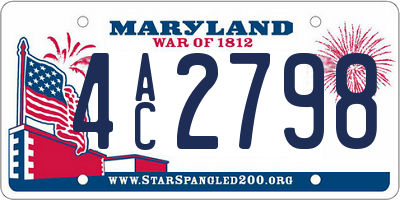 MD license plate 4AC2798