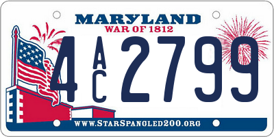 MD license plate 4AC2799