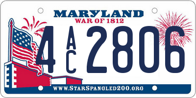 MD license plate 4AC2806