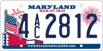 MD license plate 4AC2812