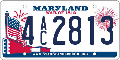 MD license plate 4AC2813