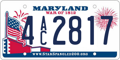 MD license plate 4AC2817