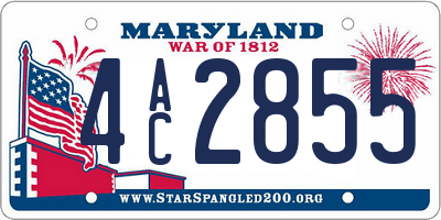 MD license plate 4AC2855