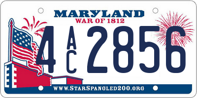 MD license plate 4AC2856