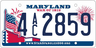 MD license plate 4AC2859