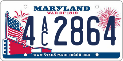 MD license plate 4AC2864