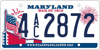 MD license plate 4AC2872