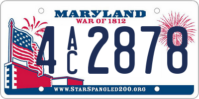 MD license plate 4AC2878