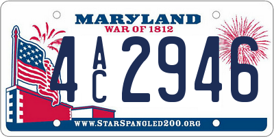 MD license plate 4AC2946