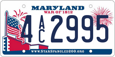 MD license plate 4AC2995
