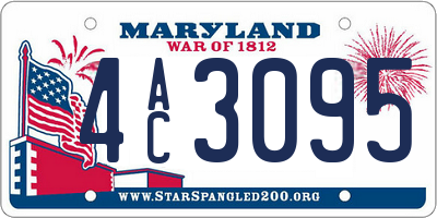 MD license plate 4AC3095