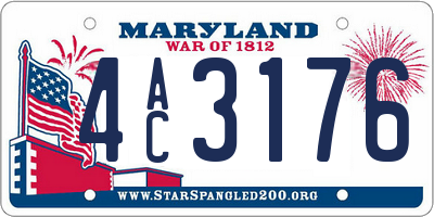 MD license plate 4AC3176
