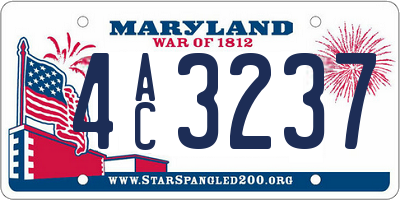 MD license plate 4AC3237