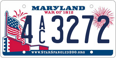 MD license plate 4AC3272