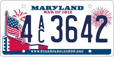 MD license plate 4AC3642